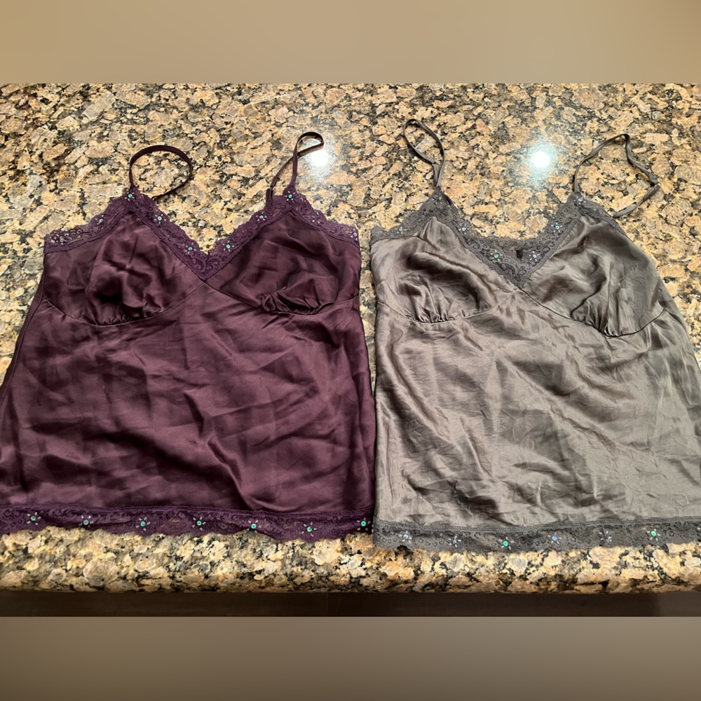 Victoria's Secret silk camisole dark purple